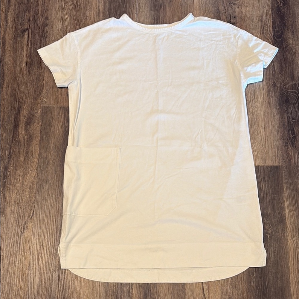 Everlane Organic Cotton White Short Sleeve T-Shirt Dress